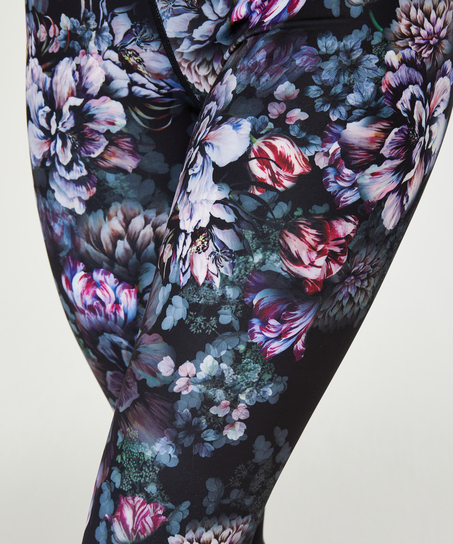 Legging de sport taille haute HKMX Flower, Noir