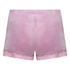 Shorts aus Velours mit Spitze, Lila