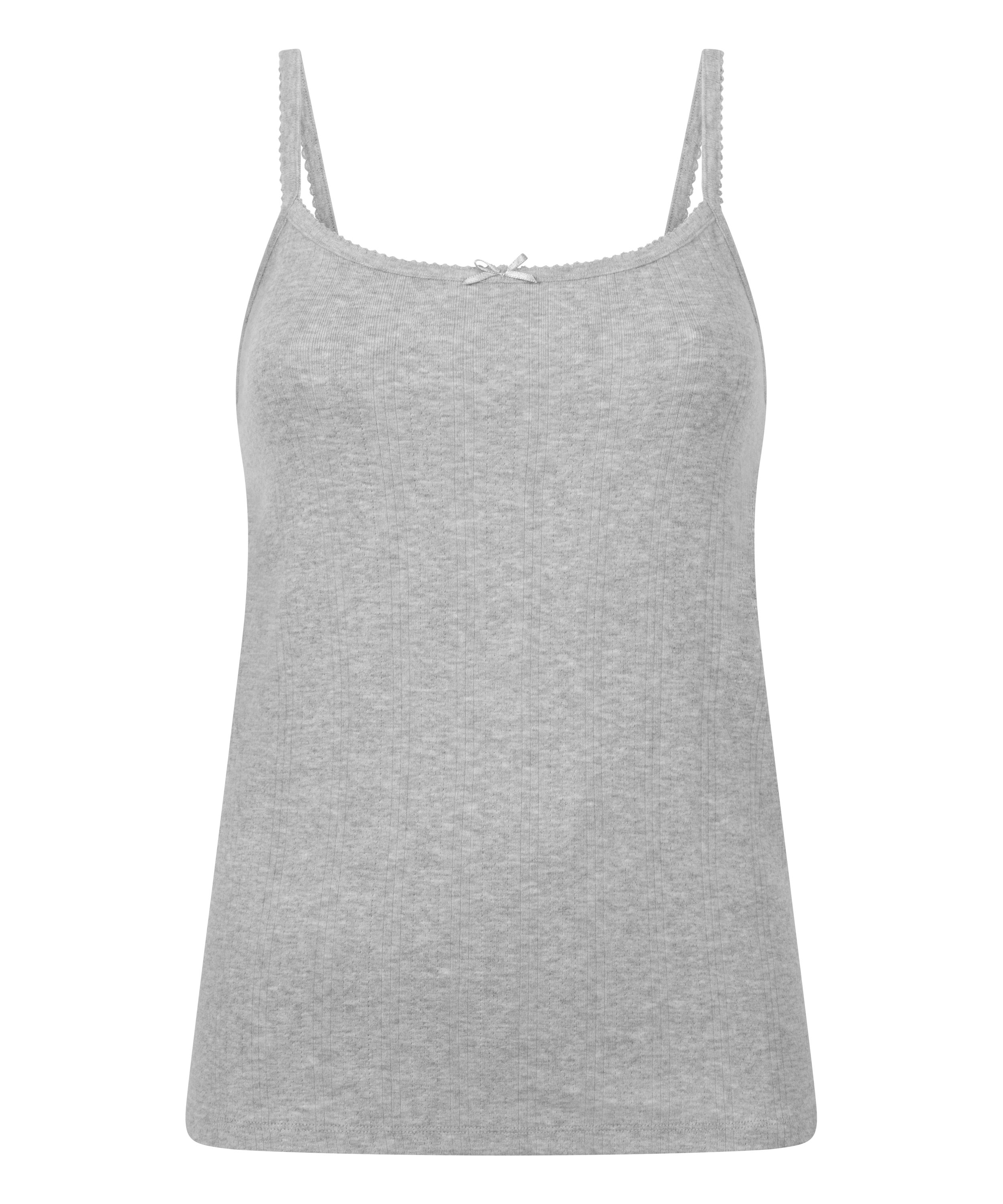 Pointelle-Camisole, Grau, main