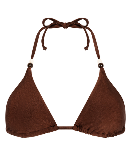 Haut de bikini triangle Kallua, Marron
