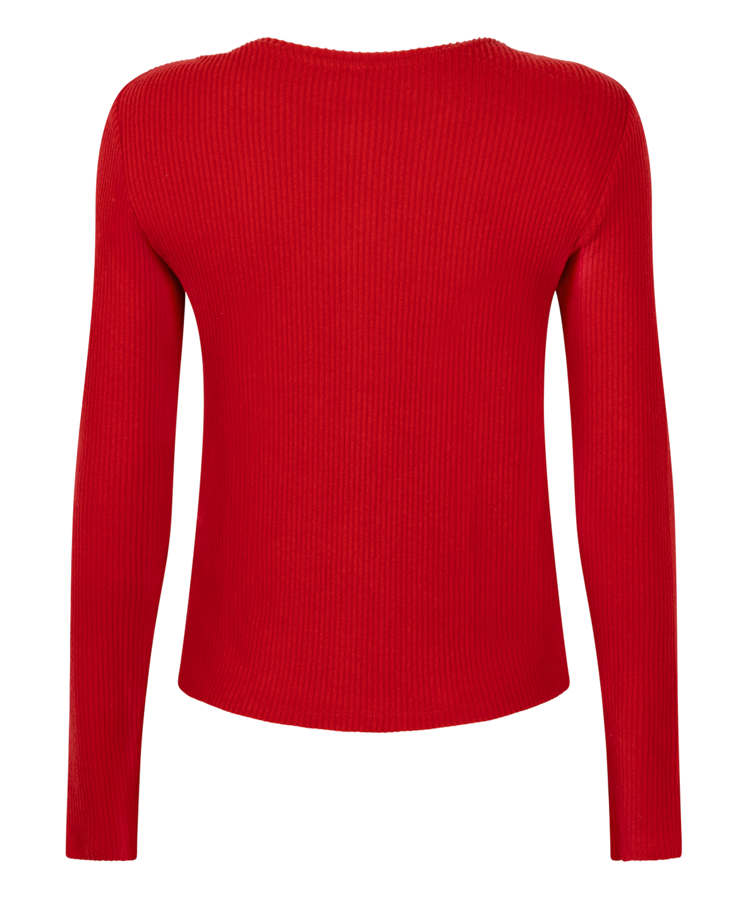 Gerippte Jersey-Strickjacke, Rot, main