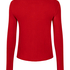 Gerippte Jersey-Strickjacke, Rot
