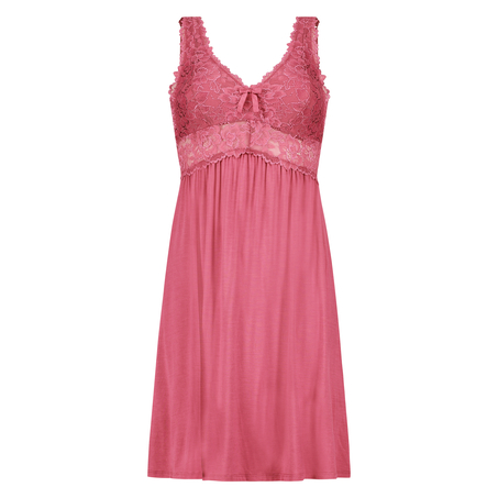 Slipdress Modal Lace mit Spitze, Rose