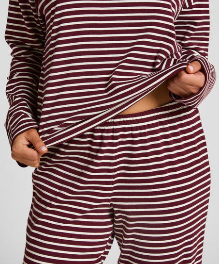 Pyjamaset Baumwolljersey, Rot