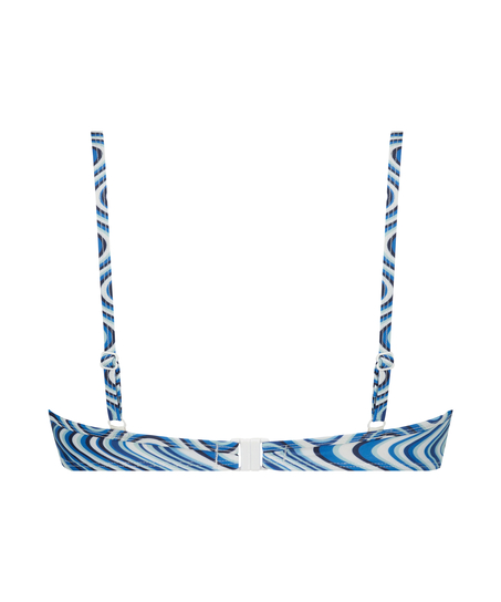 Nicht vorgeformtes Bügel-Bikini-Oberteil Hvar, Blau