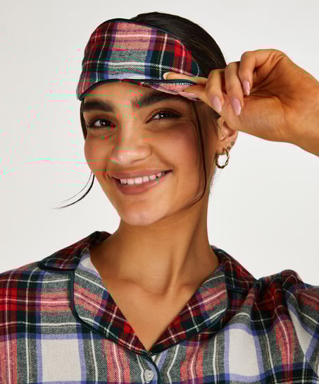 Pyjamaset Check Twill, Weiß