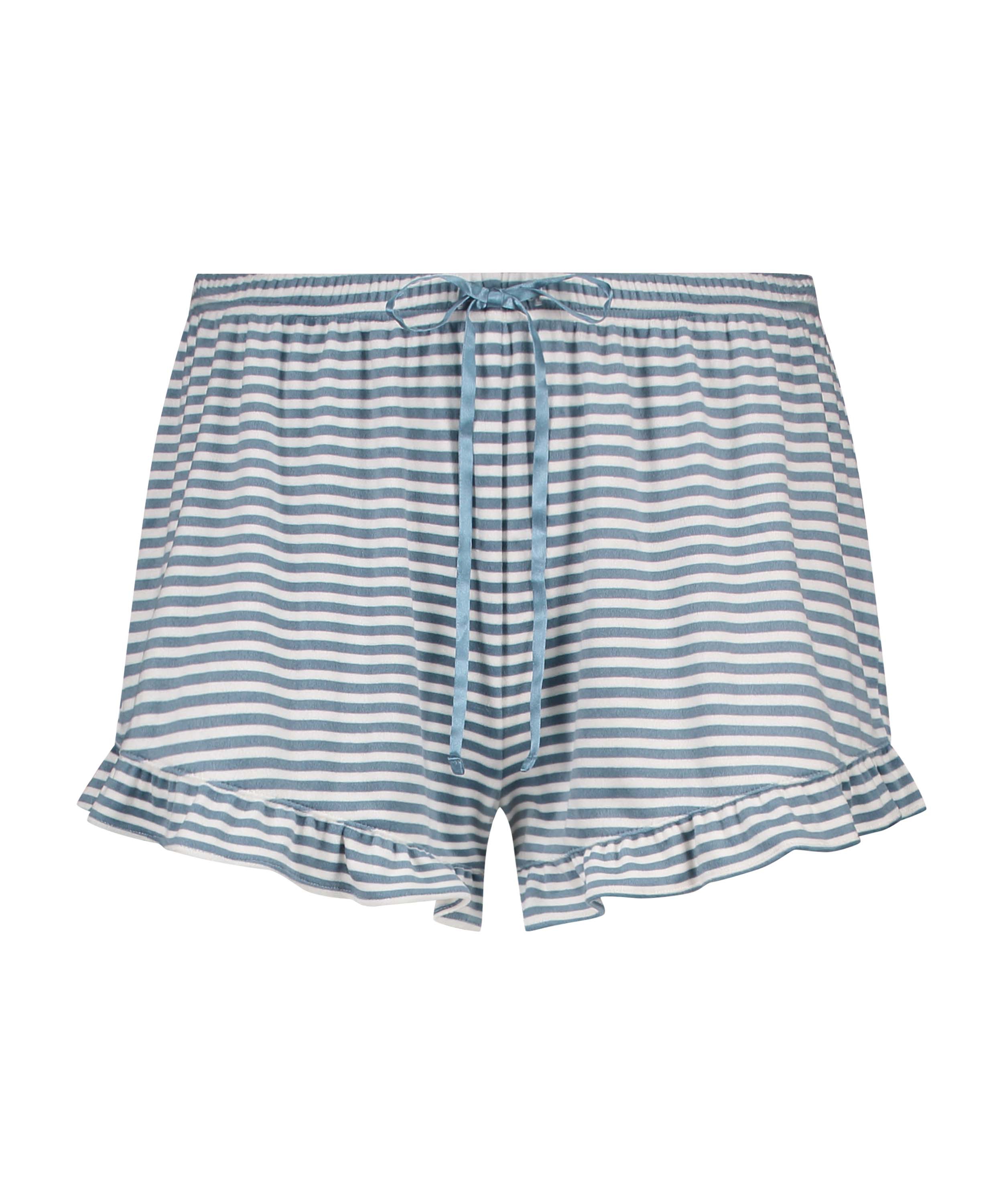 Short Velours à volants, Bleu, main