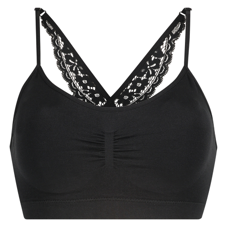 Nahtloser Bralette Rose, Schwarz