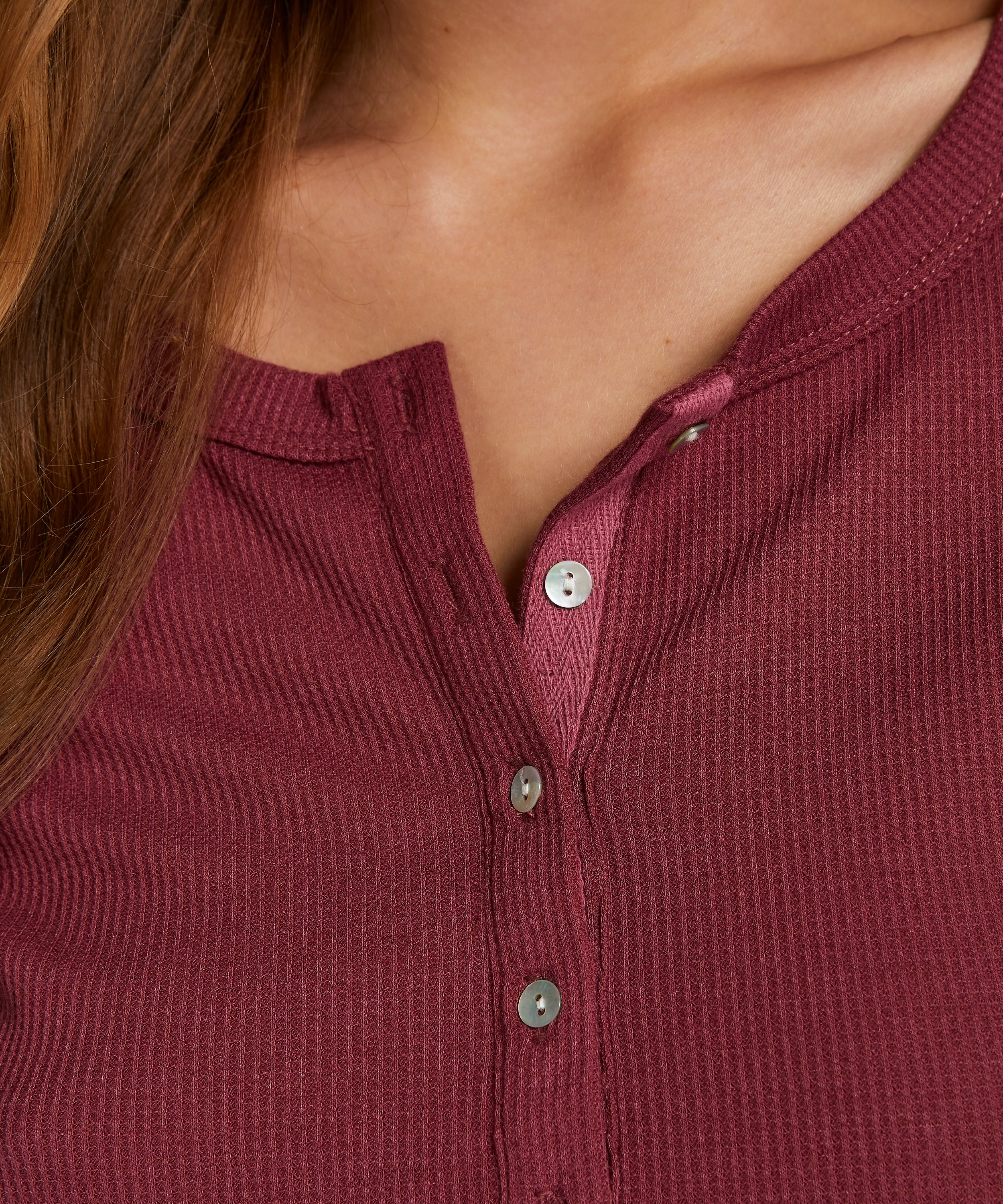 Langarm-Pyjamatop, Rot, main