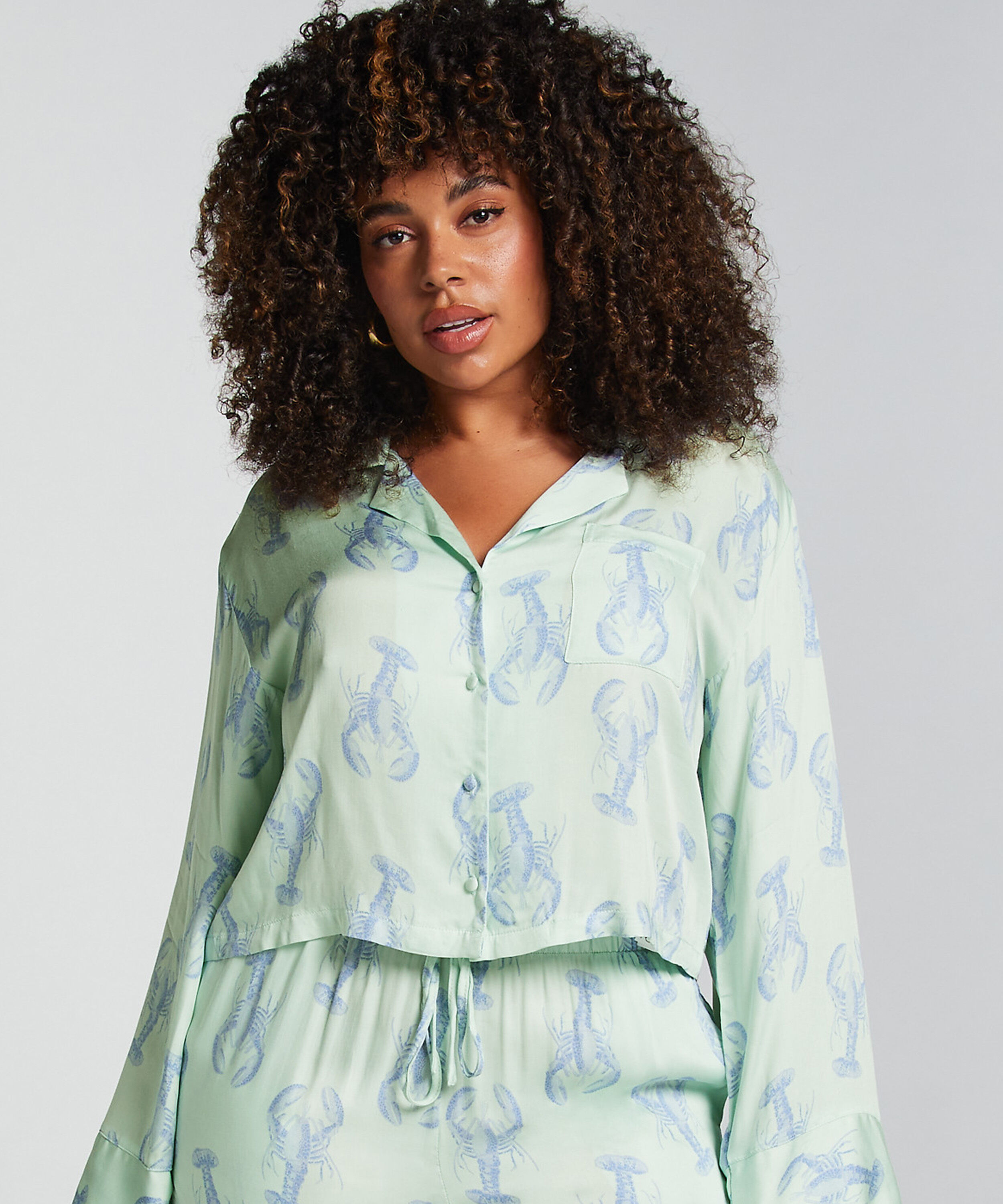 Veste à manches longues Satin, Vert
