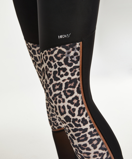 HKMX High Sports Sportlegging Leopard, Grau