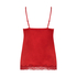 Cami Top Velours Lace, Rot