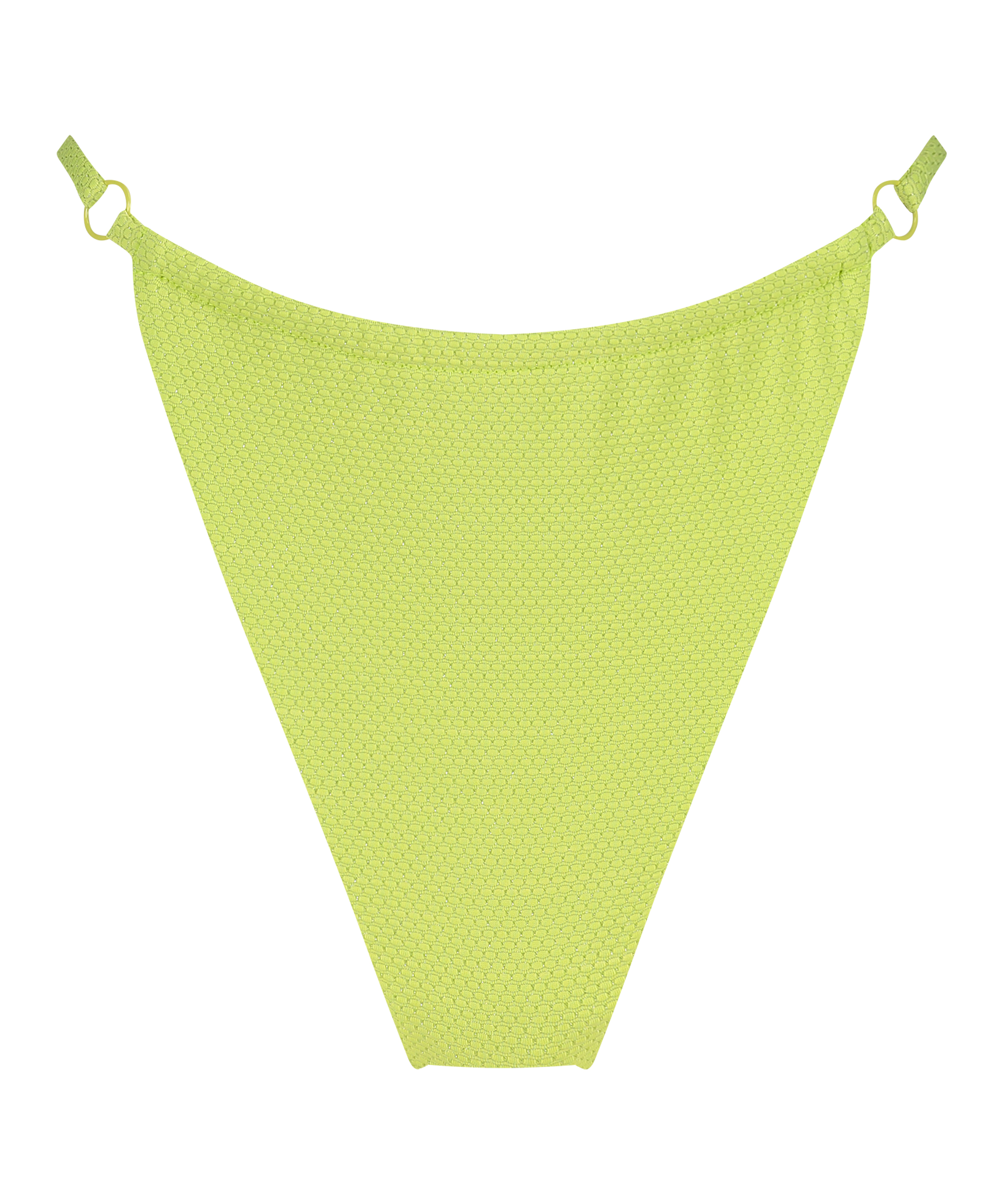 Bas de bikini en lurex jambes hautes Fiji, Vert, main
