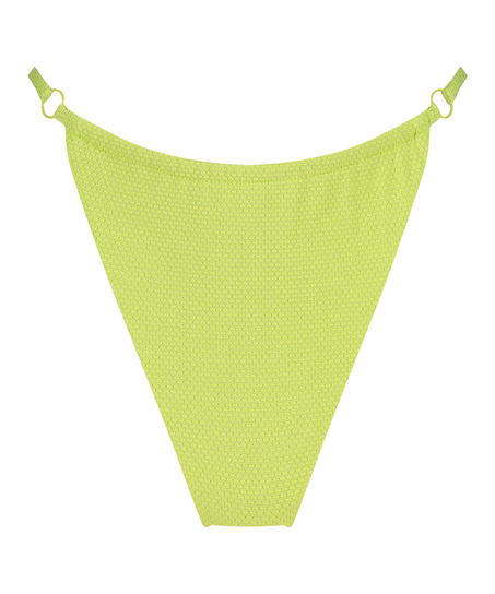 Bas de bikini en lurex jambes hautes Fiji, Vert