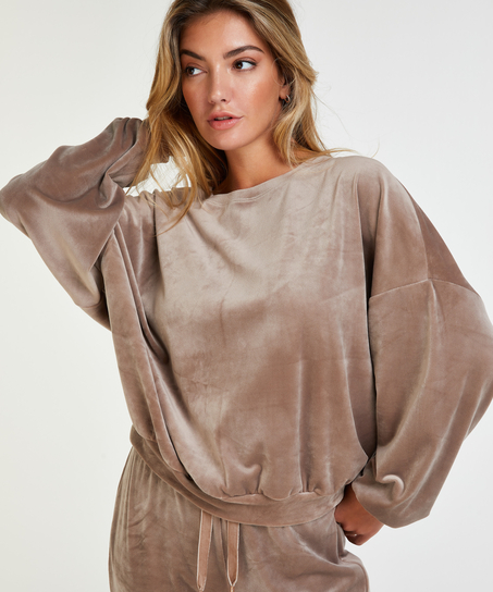 Top Velours Lurex, Marron