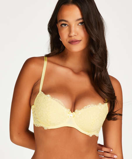 Soutien-gorge &agrave; armatures pr&eacute;form&eacute; Marine, Jaune