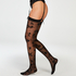 Stockings 20 Denier Lacey Spots, Schwarz