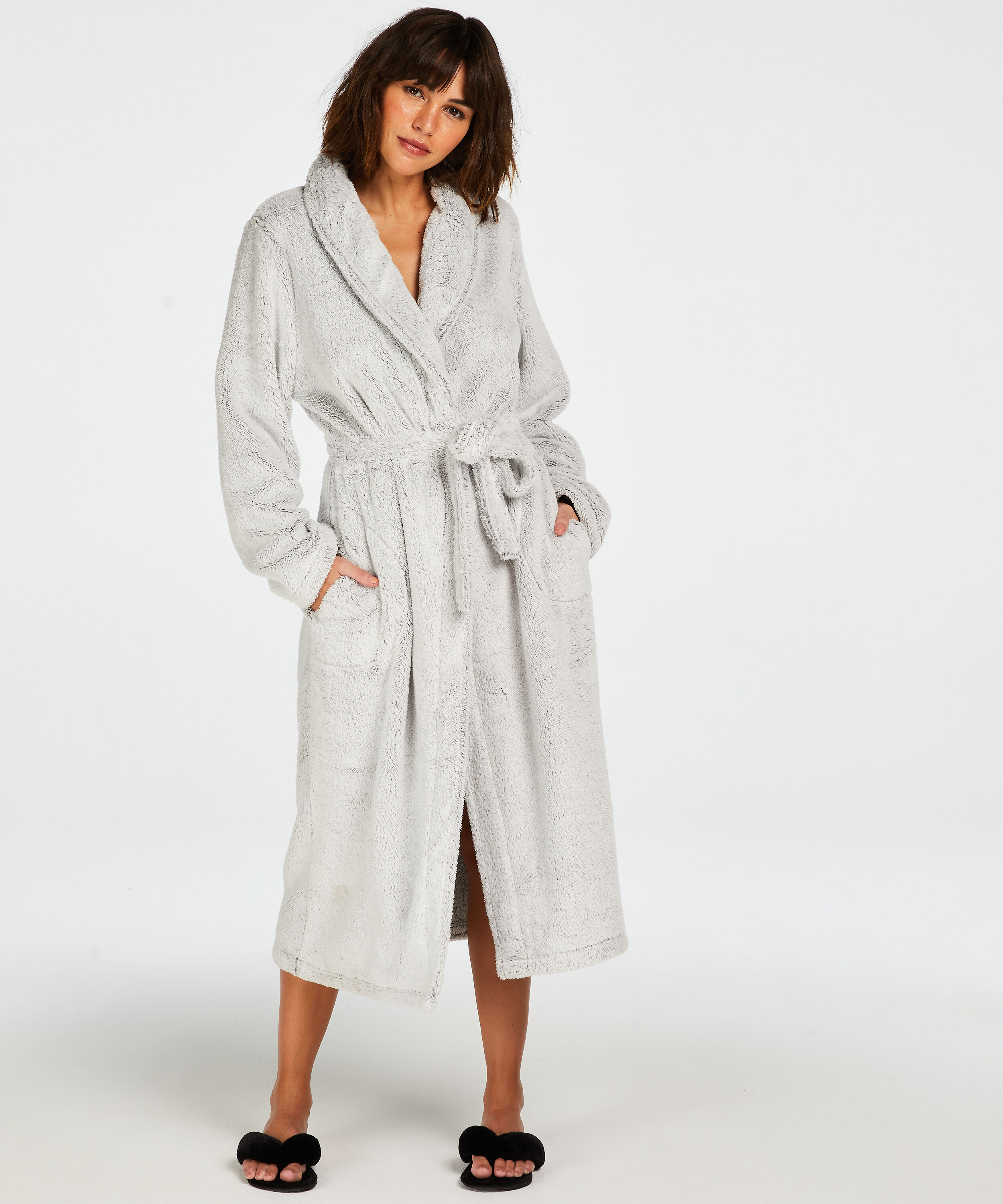 Peignoir Fleece, Gris