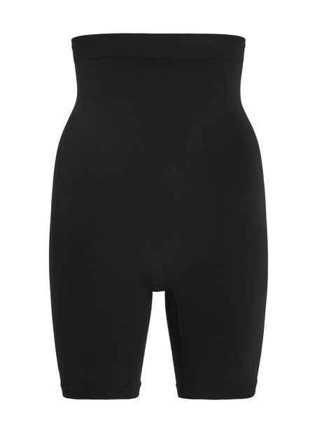 Nahtloser korrigierender Thigh Slimmer, Schwarz