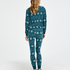 Pyjamaset Fleece, Blau