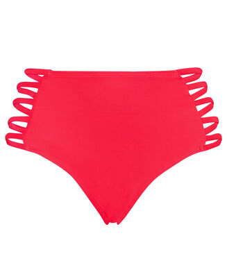 Slip de bikini taille haute Cheeky Sunset dream, Rouge