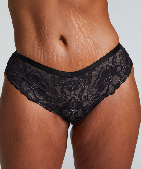 Slip br&eacute;silien Sophia, Noir