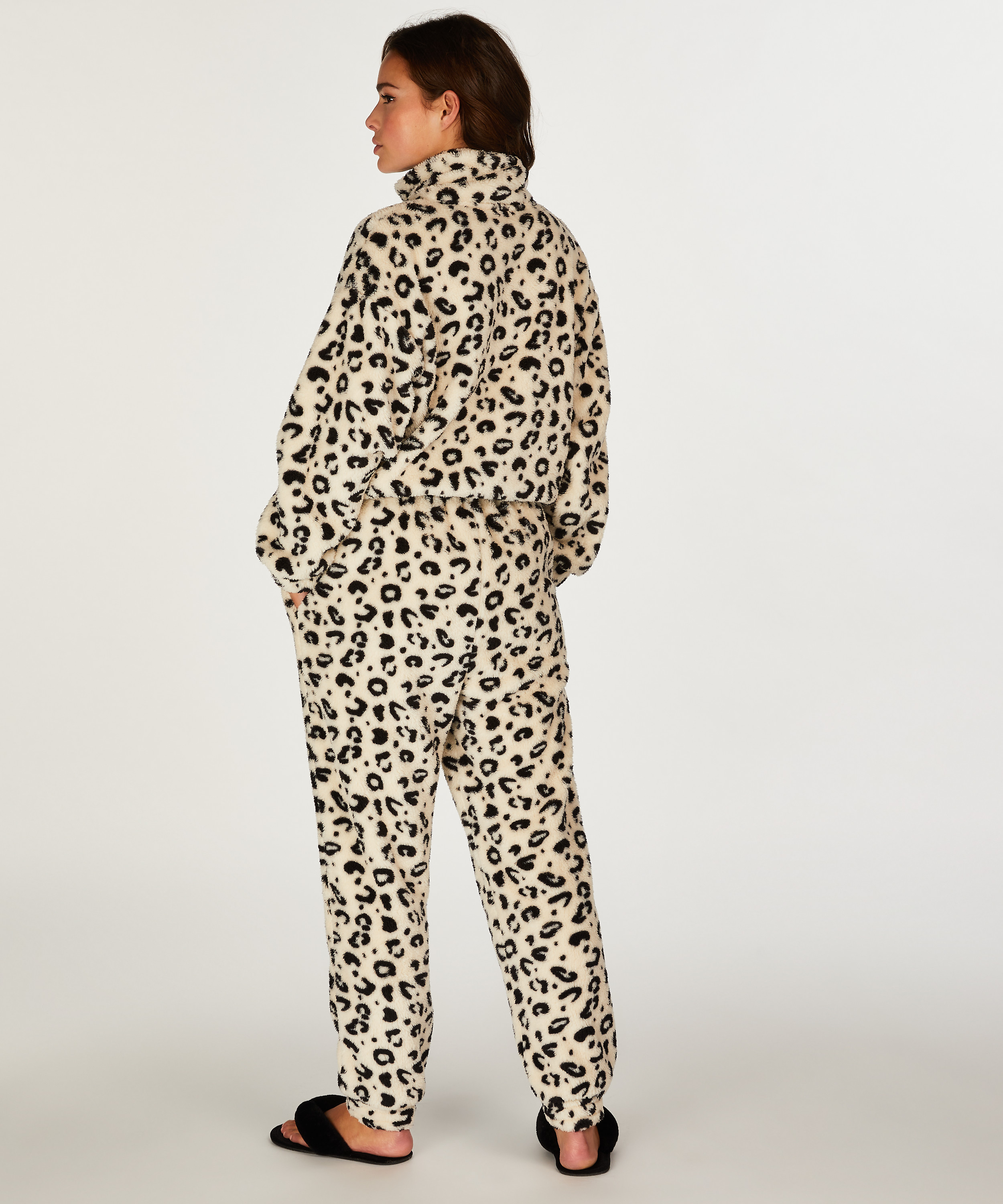 Oberteil aus Fleece, Schwarz, main