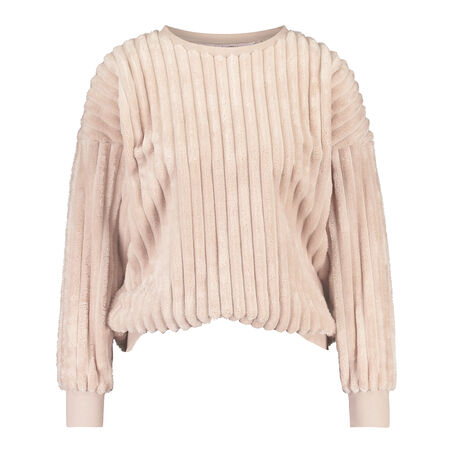 Top polaire &agrave; manches longues, Rose