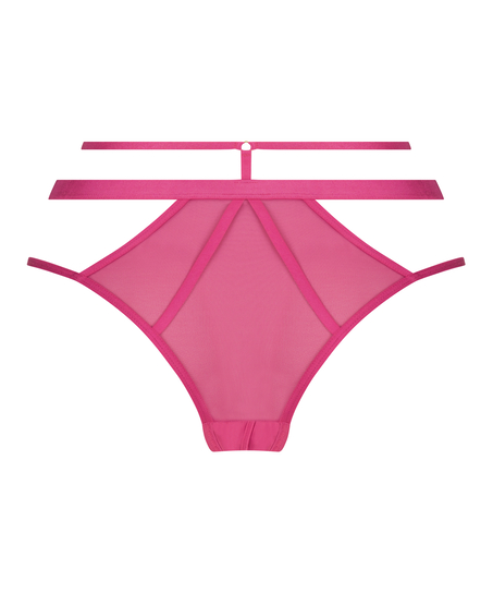Slip br&eacute;silien ouvert Oxane, Rose