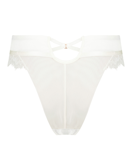 Slip brésilien échancré Erika, Blanc