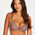 Soutien-gorge à armatures préformé Plunge, Marron