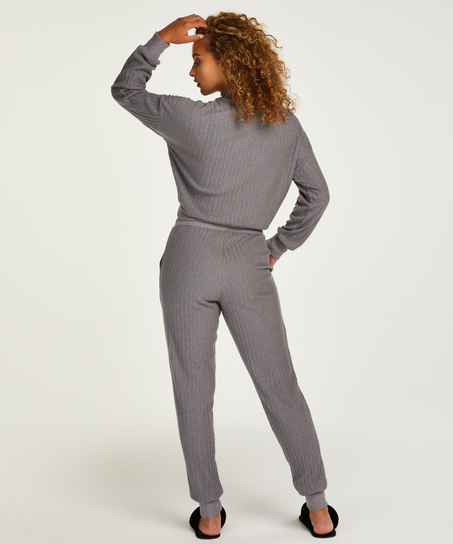 Petite Pantalon de pyjama Brushed Rib, Gris