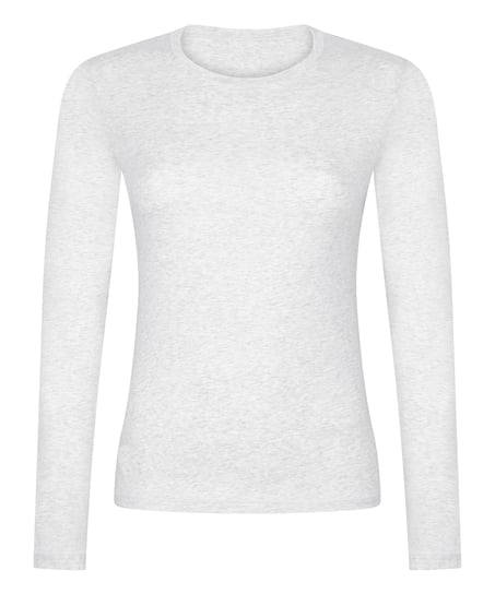 Langarmshirt aus weicher Baumwolle, Grau