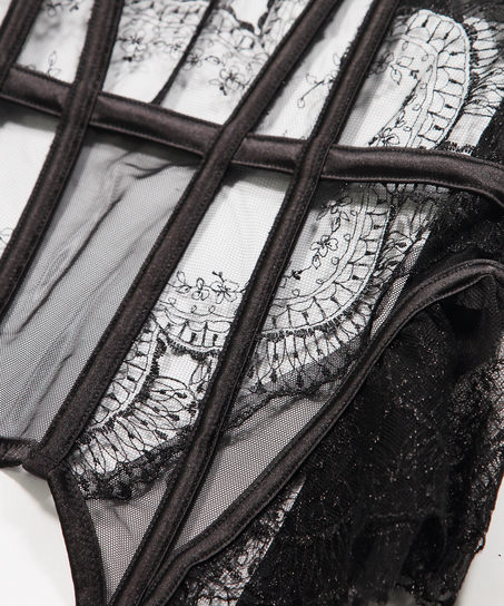 Unwattiertes B&uuml;gel-Bustier Akira, Schwarz