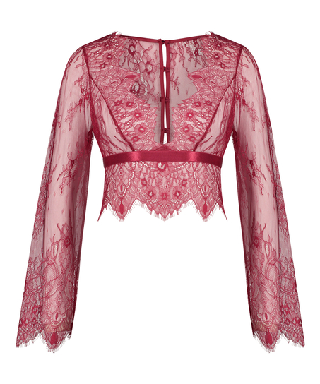 Top Allover Lace, Rouge