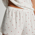 Pyjama-Shorts Pointelle, Weiß