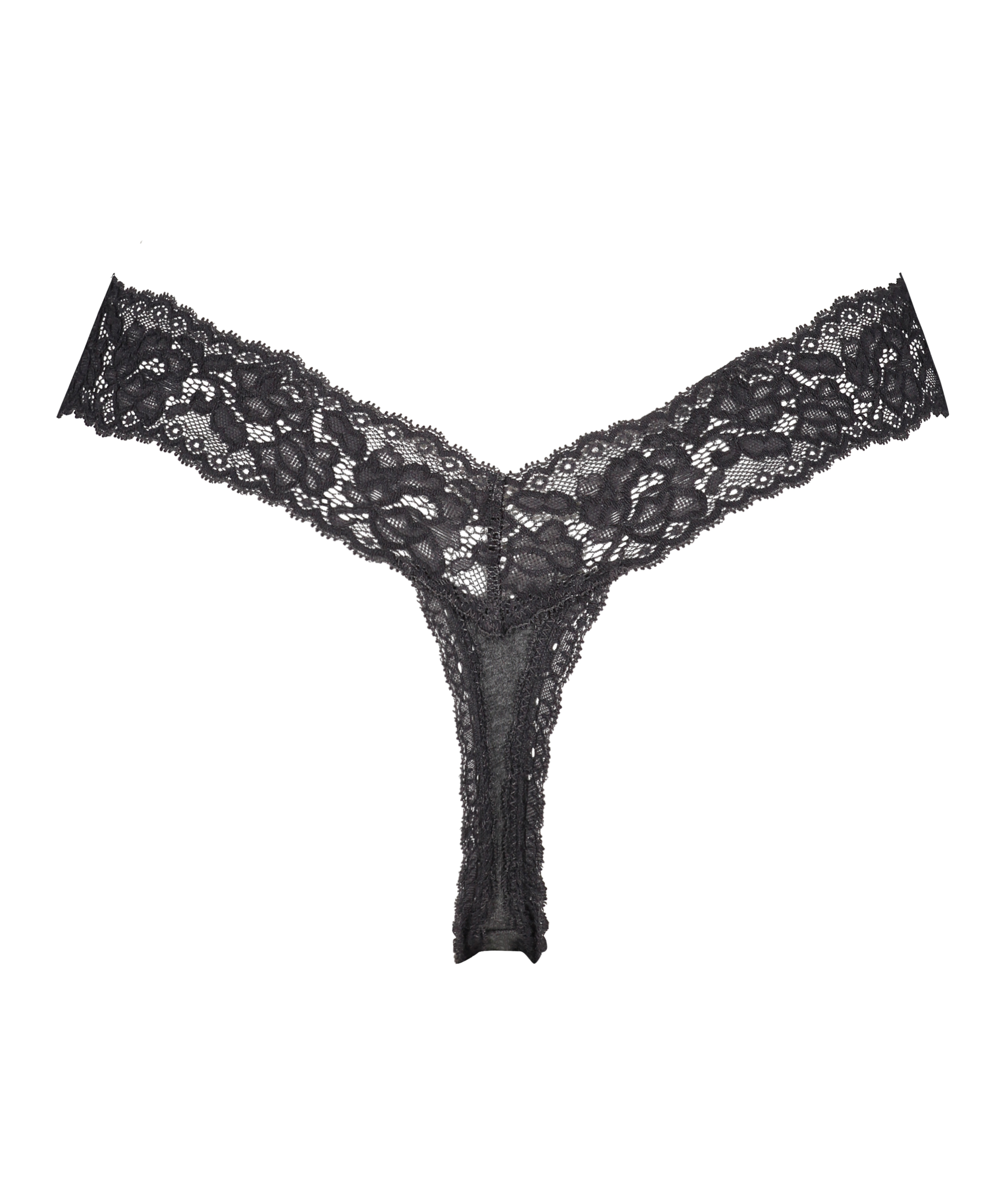 Extra tiefsitzender String Katoen, Grau, main