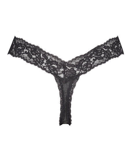 Extra tiefsitzender String Katoen, Grau