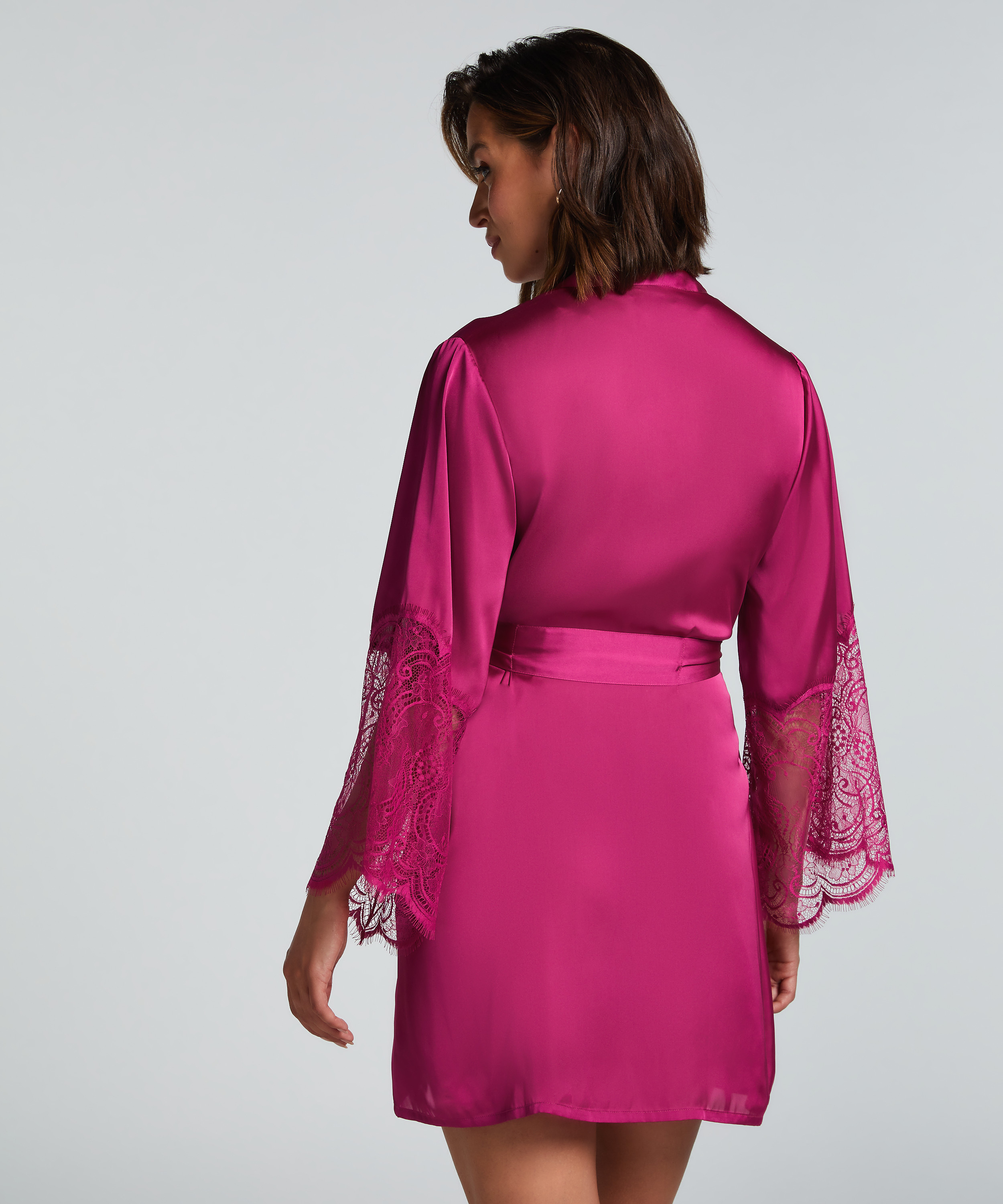 Kimono Satin, Rose, main