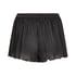 Plissierte Shorts, Schwarz