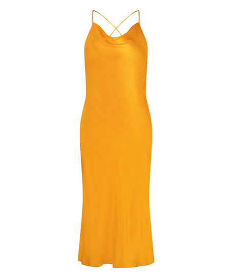 Robe midi Satin, Orange