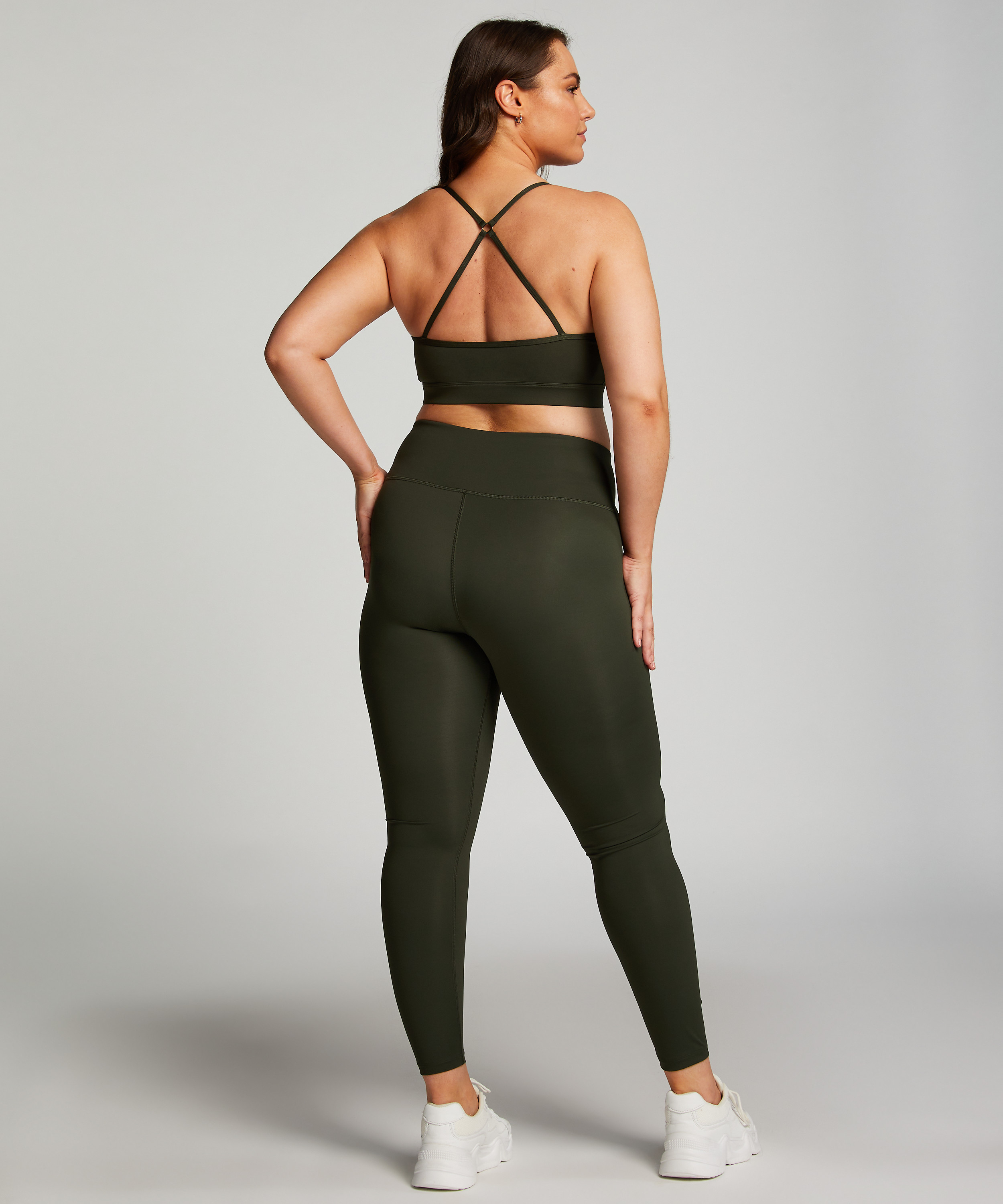 HKMX Gekreuzte High Waist-Leggings, grün, main