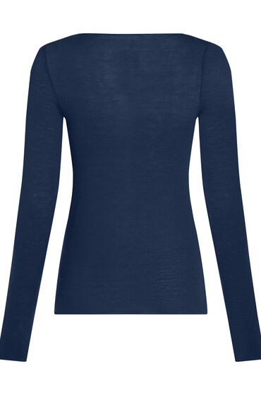 Hunkemöller super soft Boatneck shirt with Cashmere Blue
