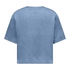 Top Velours Pocket, Blau