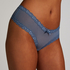 Slip brésilien V-shape mesh, Bleu