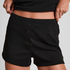 Pointelle-Shorts, Schwarz