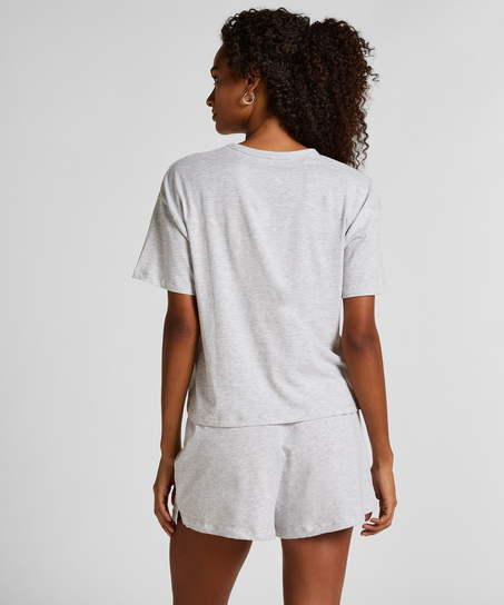 Pyjama-Set aus Jersey Heart, Grau