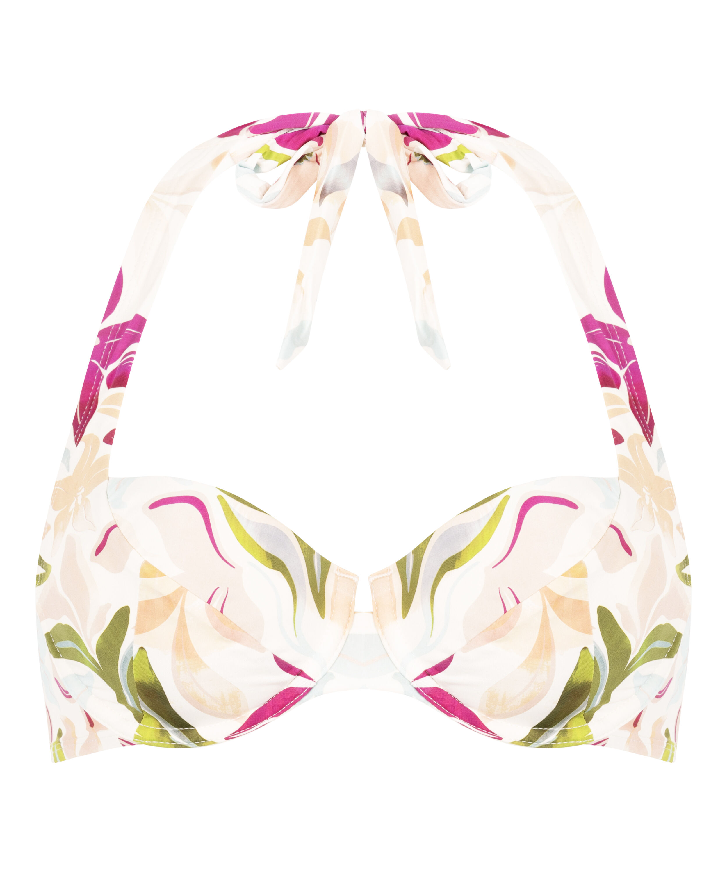 Unwattiertes B&uuml;gel-Bikinioberteil Ayanna, Wei&szlig;