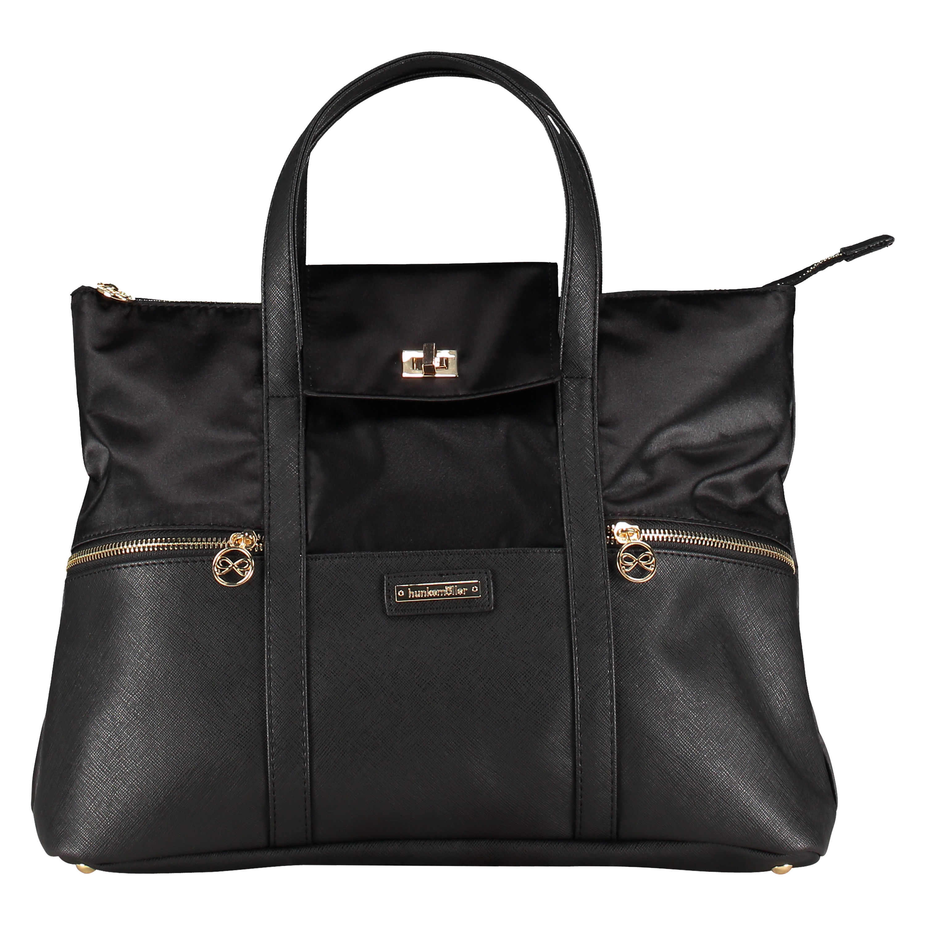 Edle Handtasche, Schwarz, main