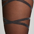 15 Denier Collants Criss Cross Lurex, Noir